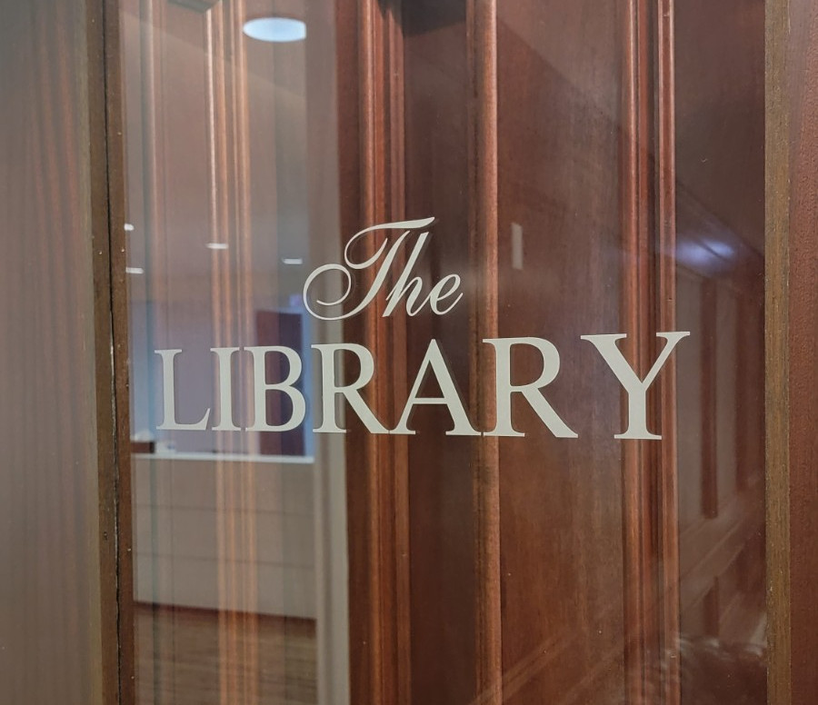 18" wide logo letters for glass door frosted "etchedlook" vinyl