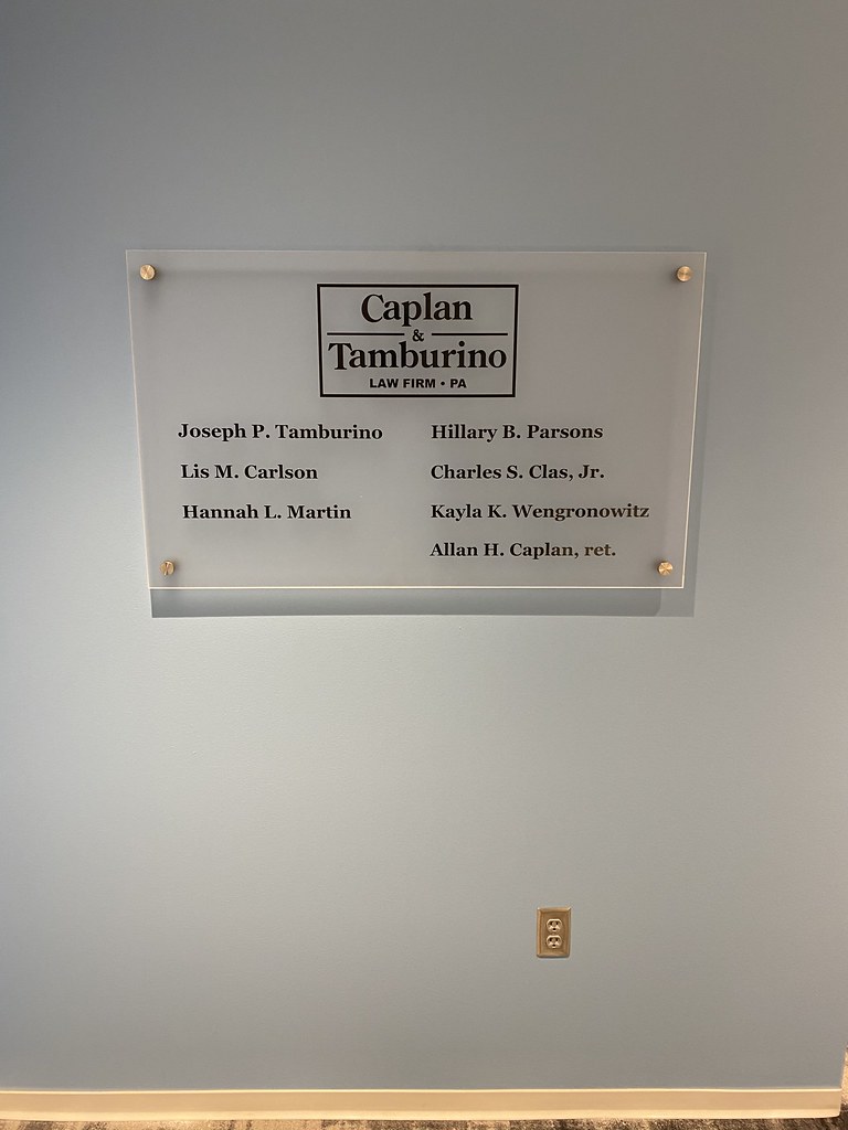 48" x 24" x 3/8" thick Frosted Acrylic Panel Sign with Full Color Vinyl logo & lettering applied to face Includes (4) Gold painted stainless steel stand offs for installation