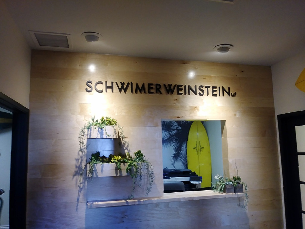 Black Anodized Brushed Aluminum lettering for interior office lobby
