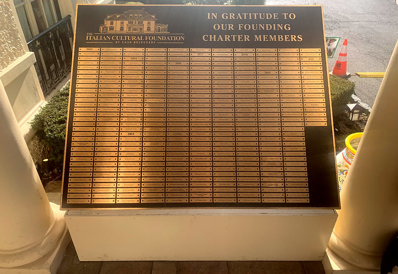 Bronze plaques for a donor wall