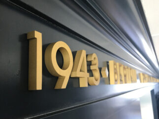 Cast bronze letters
