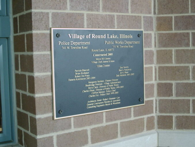 Cast Bronze Plaque Community Space