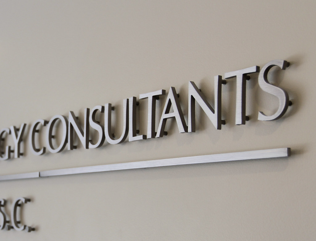 Cut Stainless Steel Letters CONSULTANTS signs