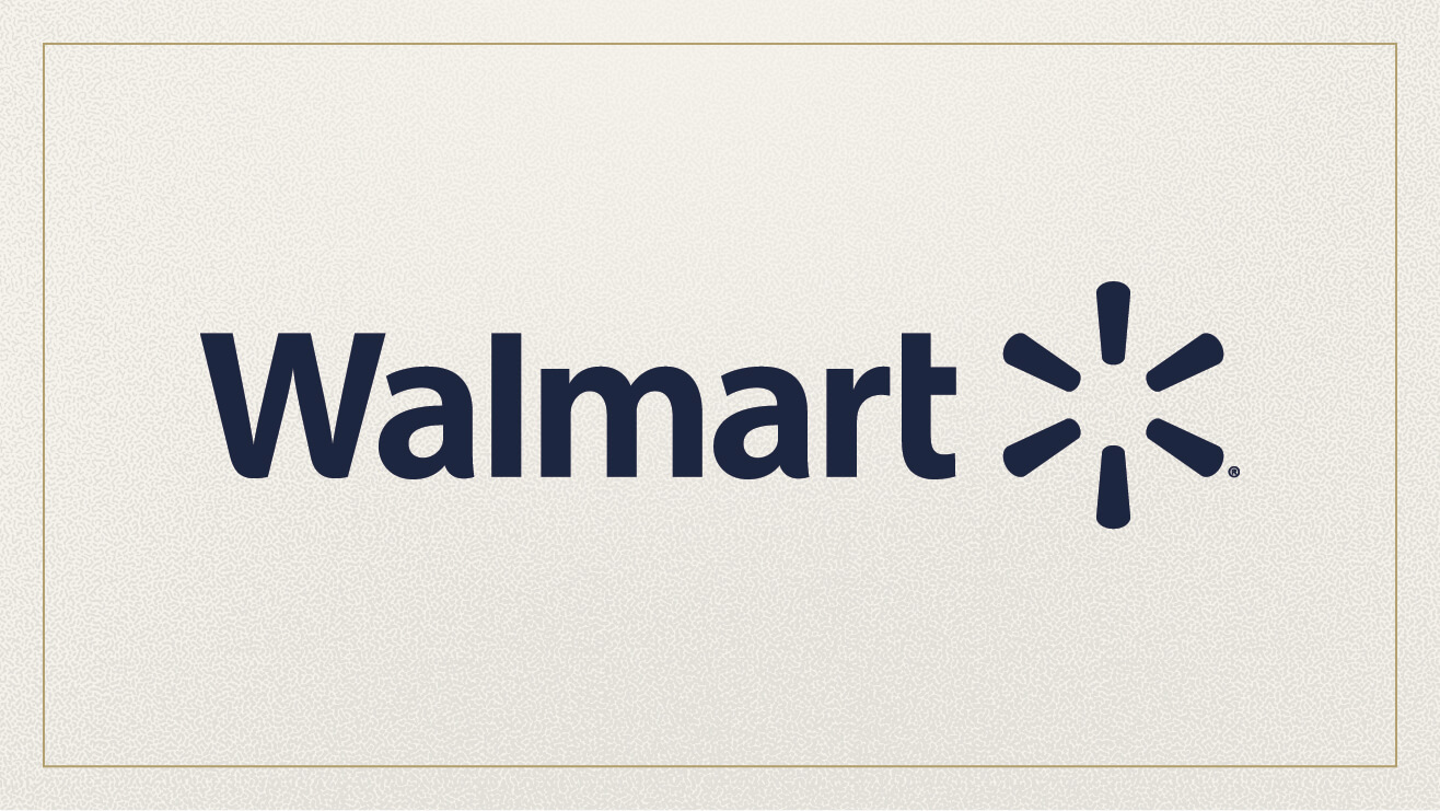 The Walmart logo, which uses the Myriad typeface.