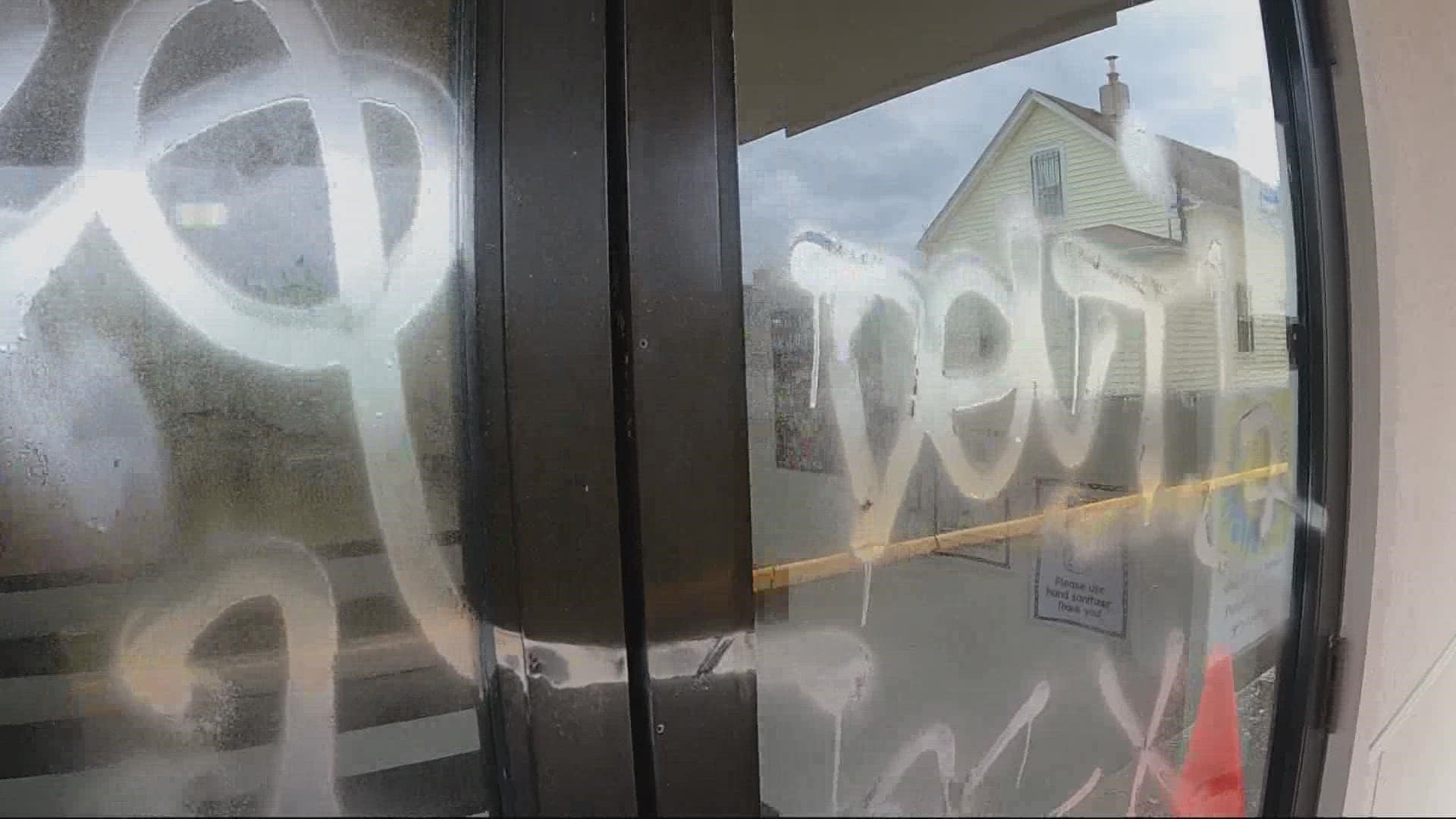 Spray Painted Glass
